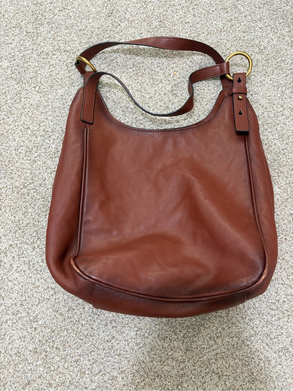 Frye Classic Brown Leather Hobo Shoulder Bag